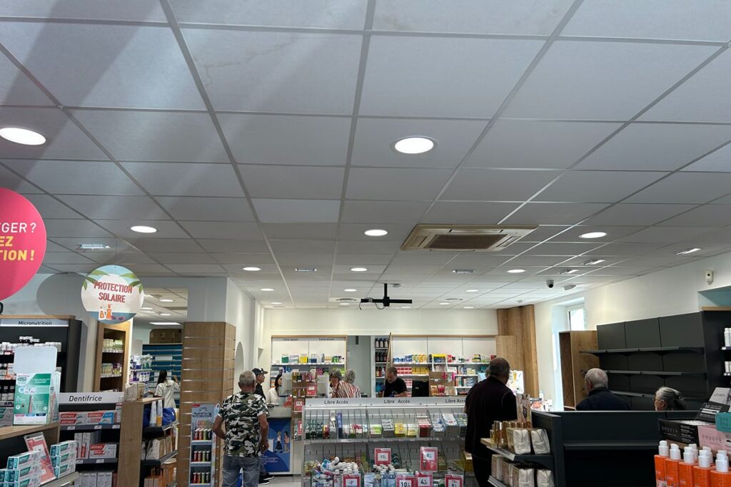 éclairage pharmacie la Bridoire